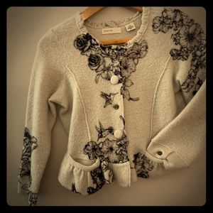 Sleeping in Snow hummingbird jacket wool small